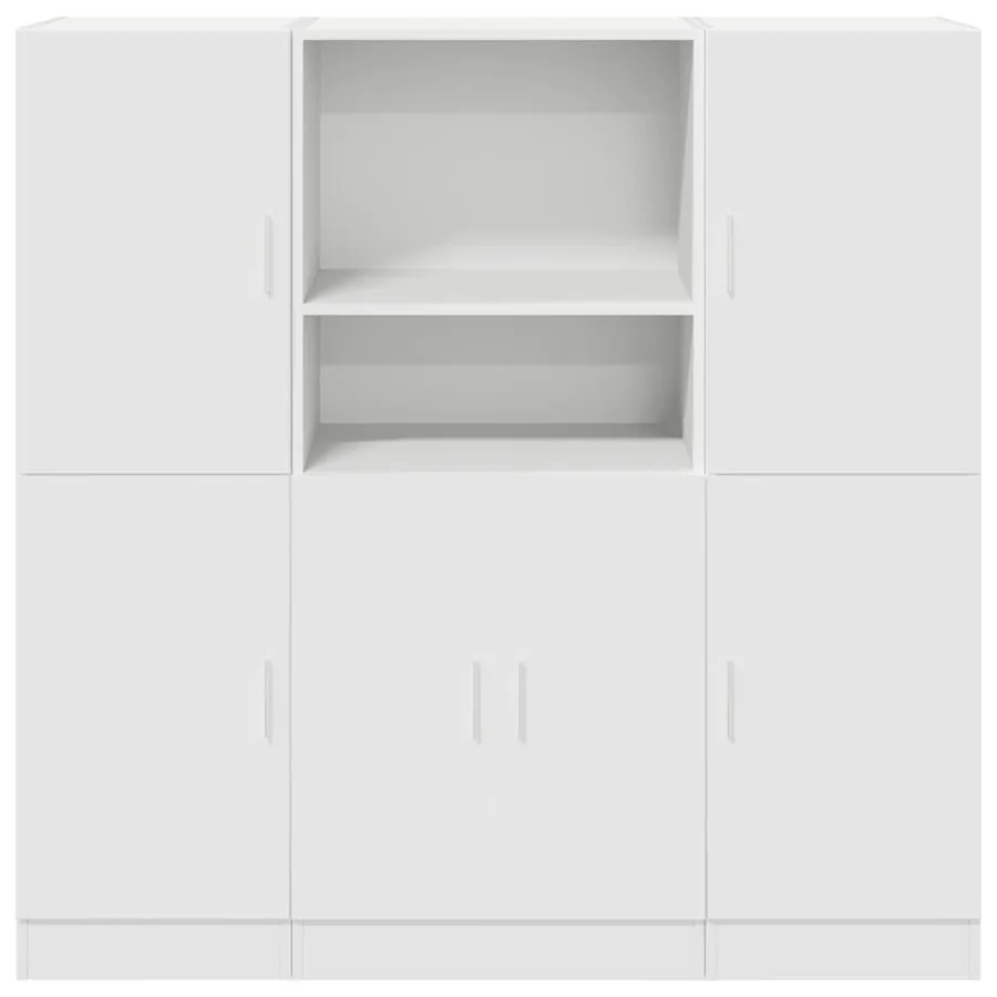 Ensemble d'armoires de cuisine 3 pcs blanc bois d'ingénierie - 5