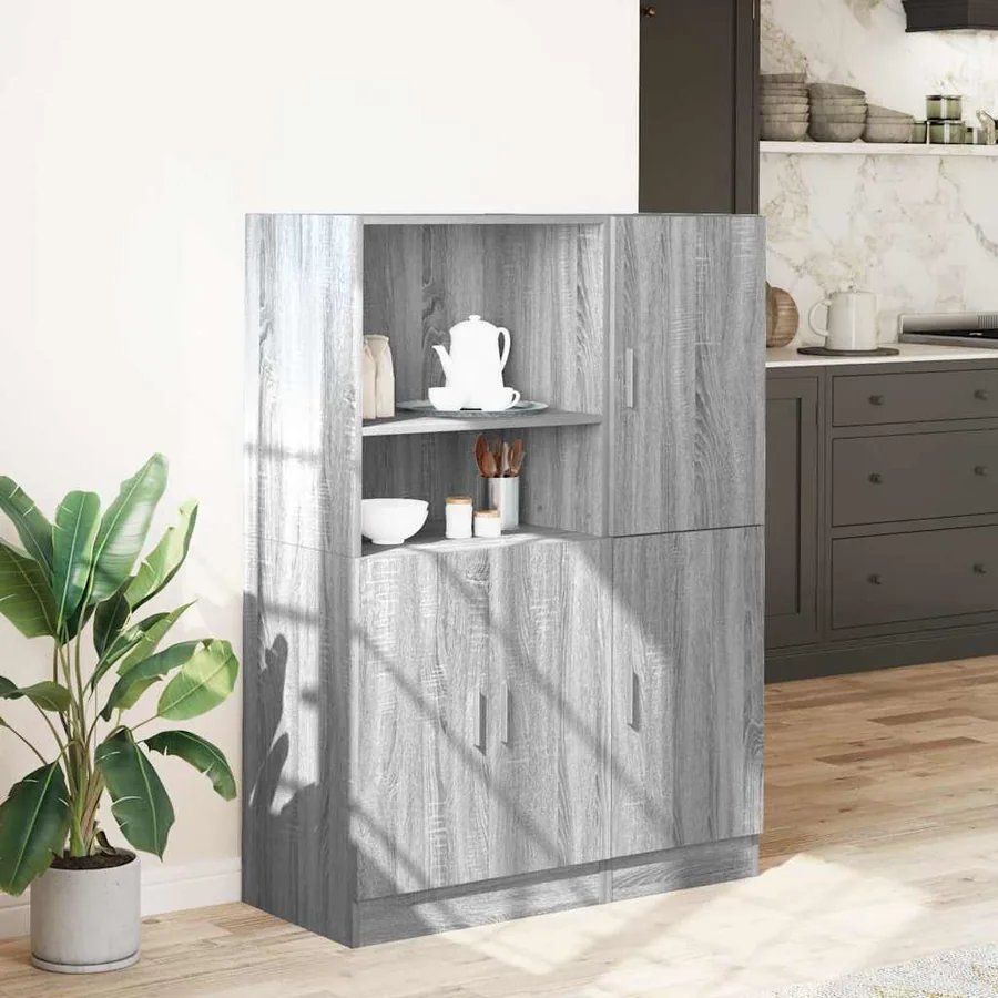 Ensemble d'armoires de cuisine 2pcs sonoma gris bois ingénierie - 3