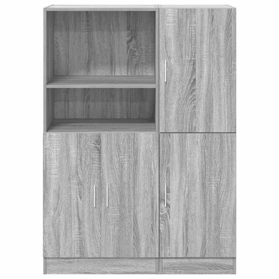 Ensemble d'armoires de cuisine 2pcs sonoma gris bois ingénierie - 5