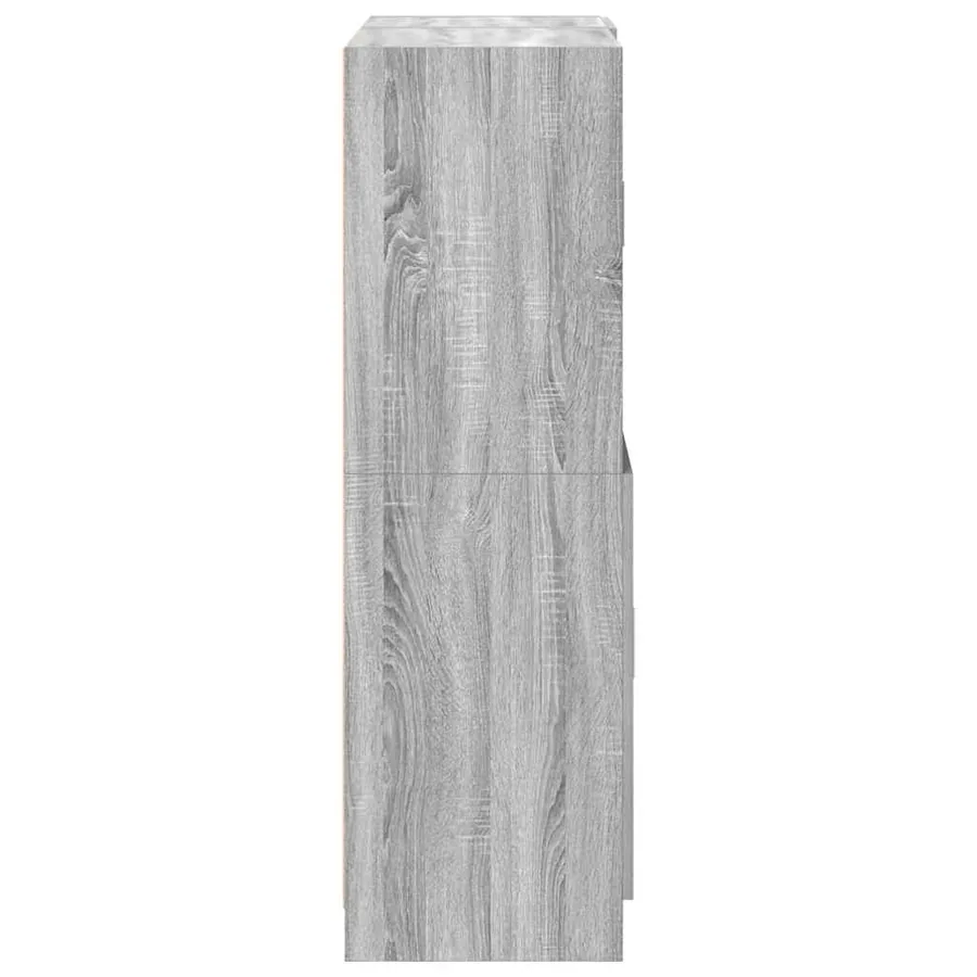 Ensemble d'armoires de cuisine 2pcs sonoma gris bois ingénierie - 8