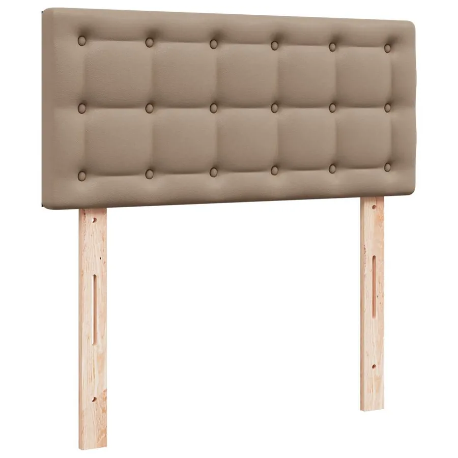 Lit ottoman et matelas cappuccino 90x190 cm similicuir - 9