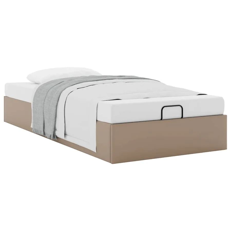 Cadre de lit ottoman sans matelas cappuccino 90x200 cm - 5