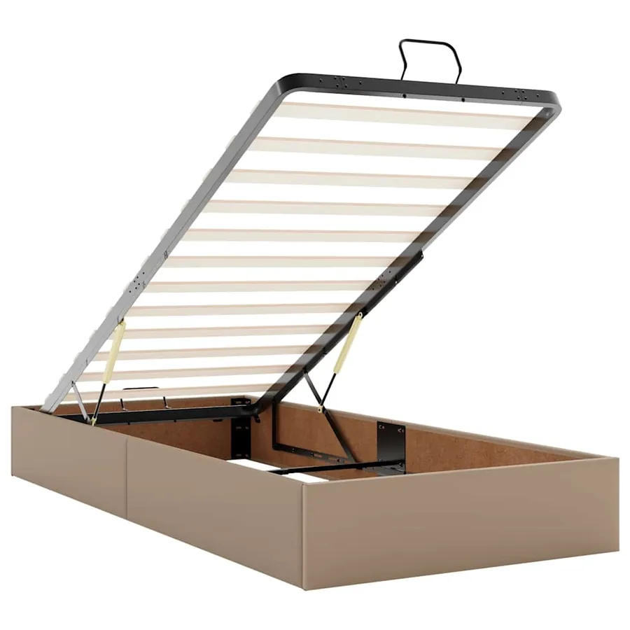 Lit ottoman avec matelas & LED Cappuccino 180x200cm similicuir - 11