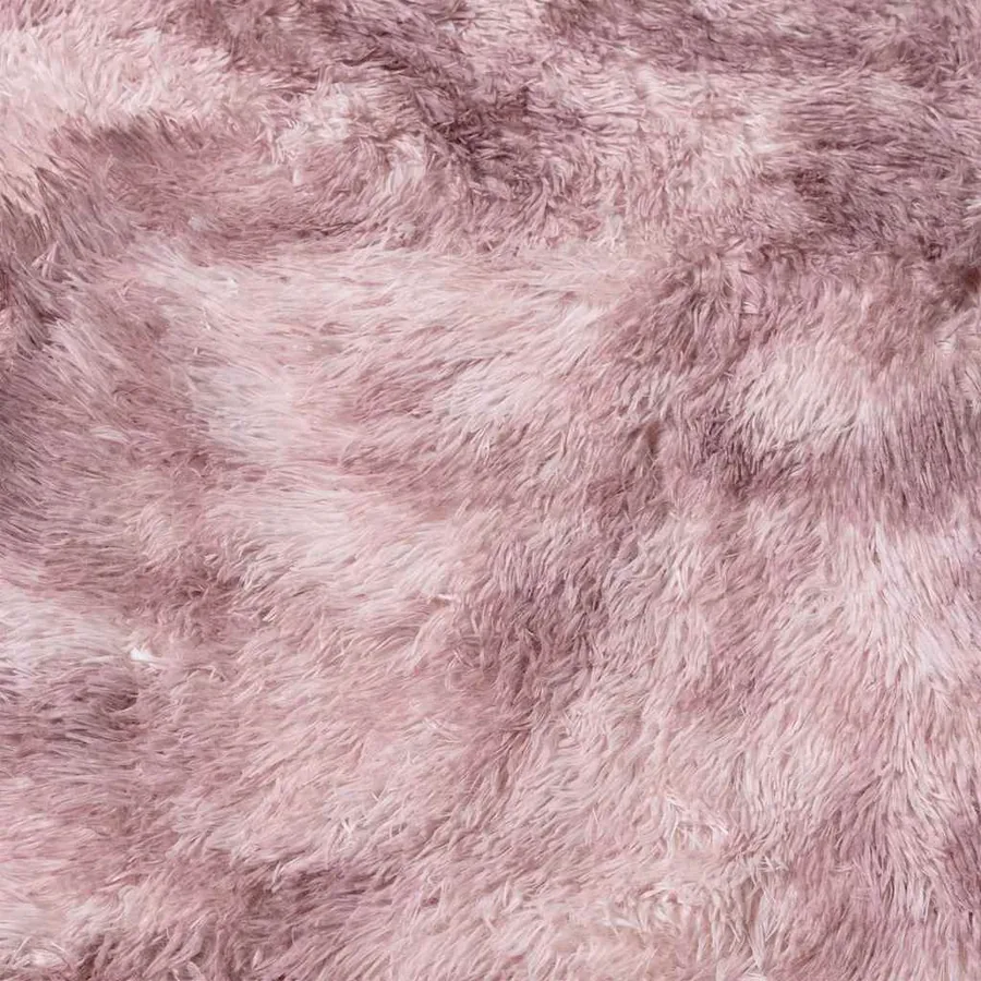 Tapis Shaggy à poils longs NAVARRA rose poudré 120x120 cm - 9