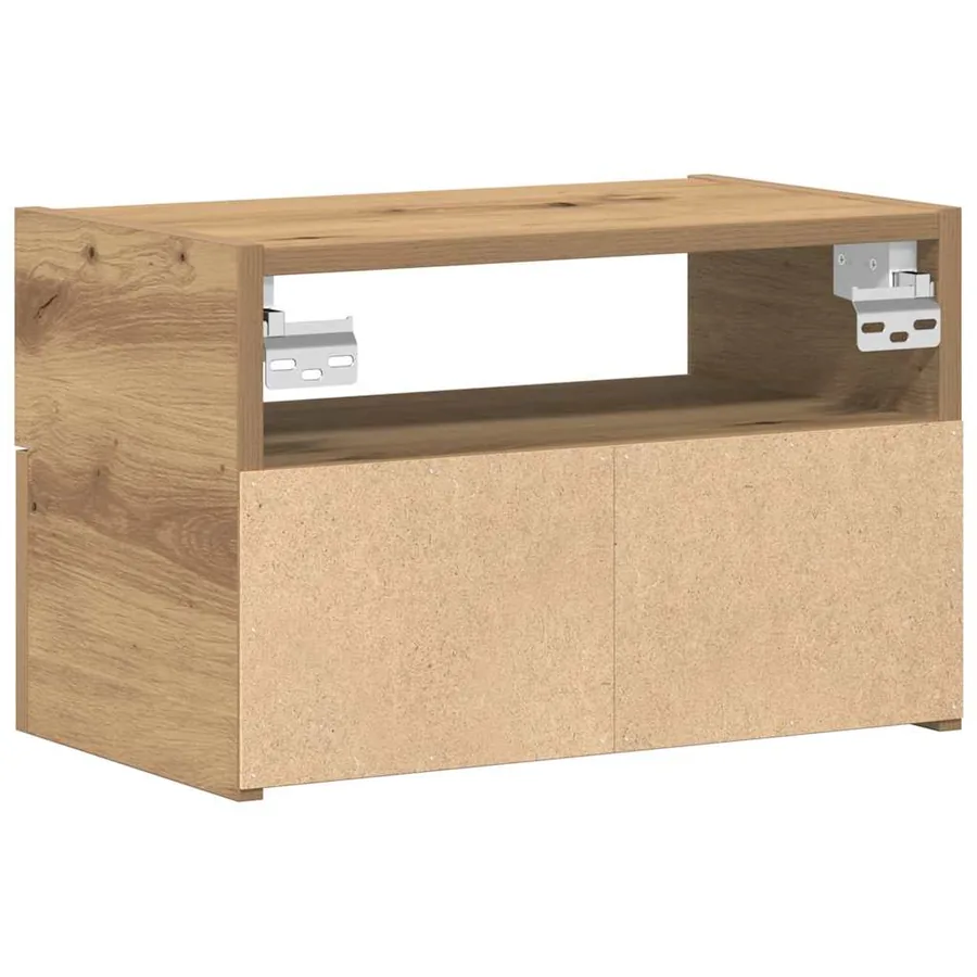 Tables de chevet murales 2 pcs chêne artisanal 45x26x28,5 cm - 7