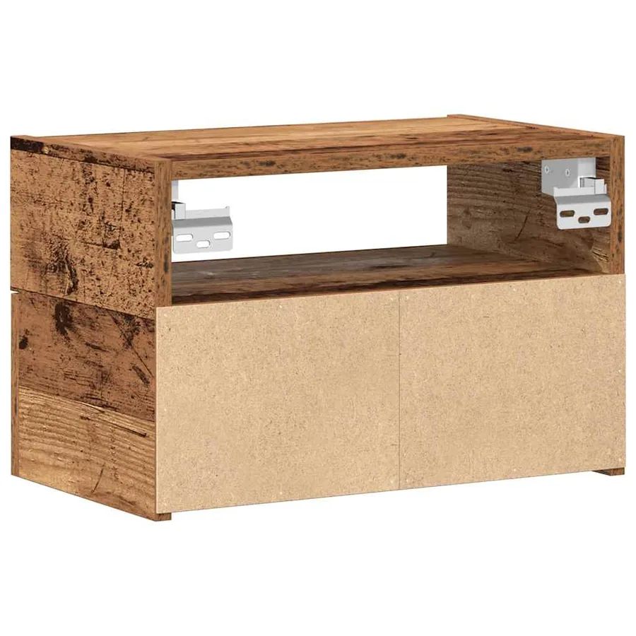 Tables de chevet murales 2 pcs vieux bois 45x26x28,5 cm - 7
