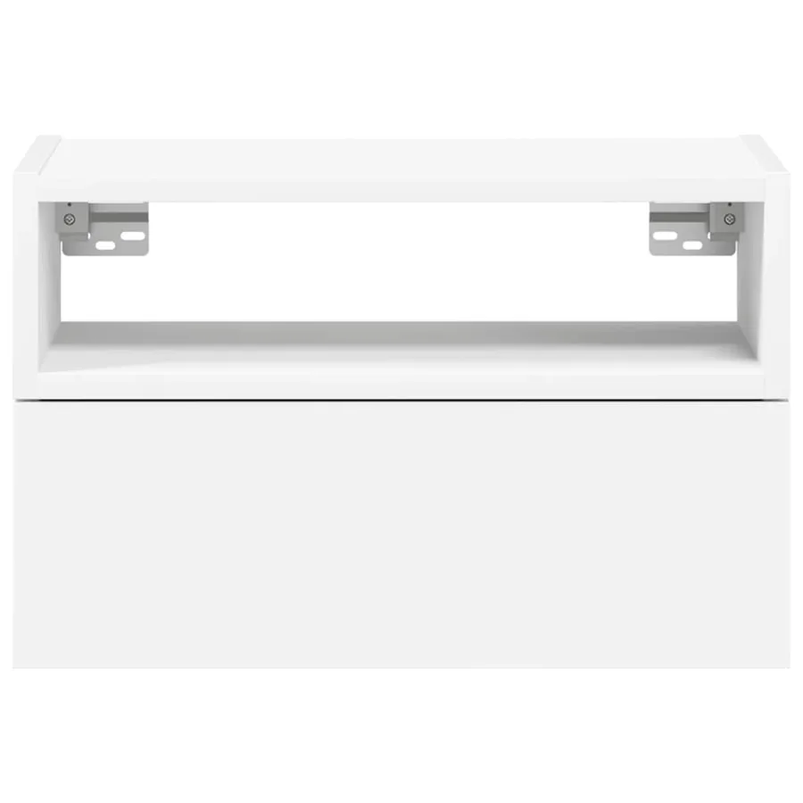 Tables de chevet murales 2 pcs blanc 45x26x28,5 cm - 4