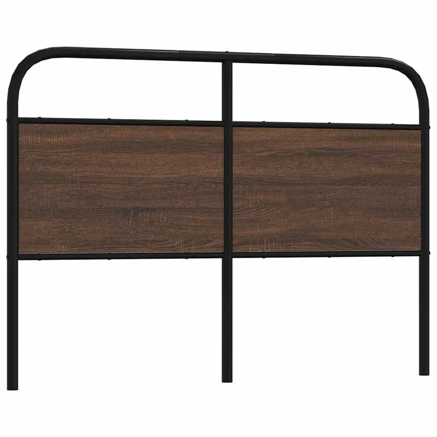 Tête de lit de remplacement chêne marron 135 cm acier et bois d'ingénierie