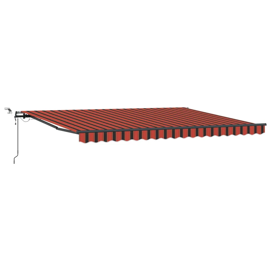 Auvent rétractable orange et marron 450 × 350 cm Polyester - 2