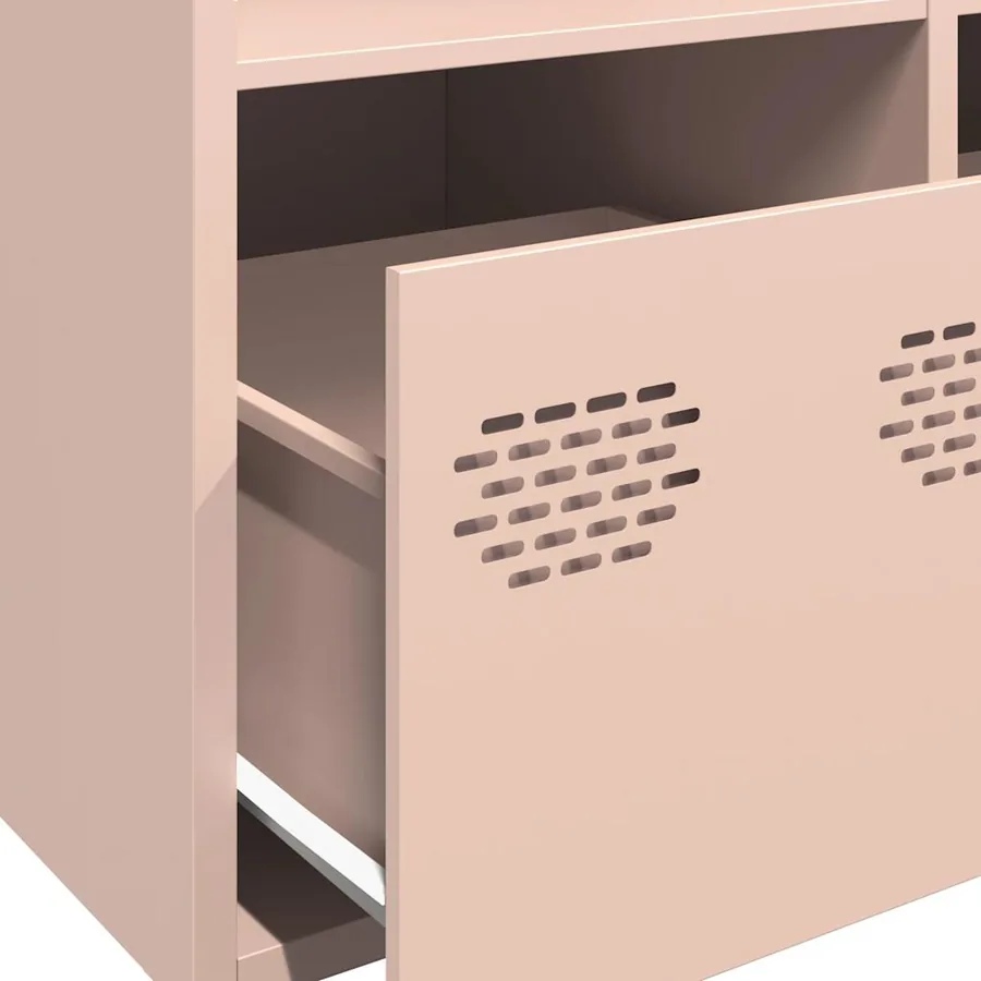 Buffet haut rose 68x39x103,5 cm acier - 9