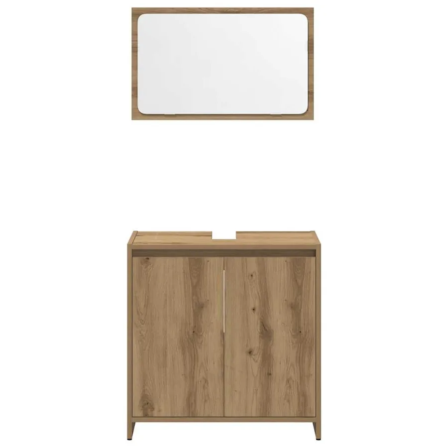 Ensemble de meubles salle de bain 3 pcs bois d'ingénierie - 14