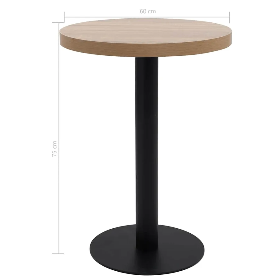 Table de bistro Marron clair 60 cm MDF - 5