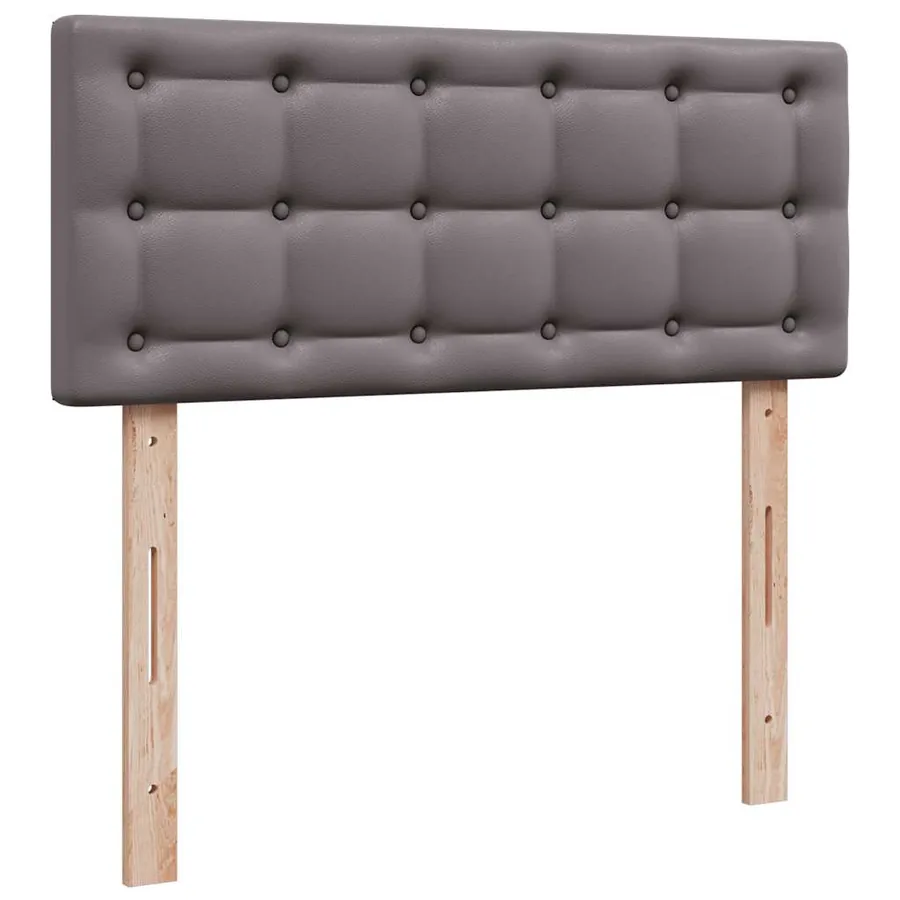 Cadre de lit ottoman avec matelas gris 120x190 cm similicuir - 9