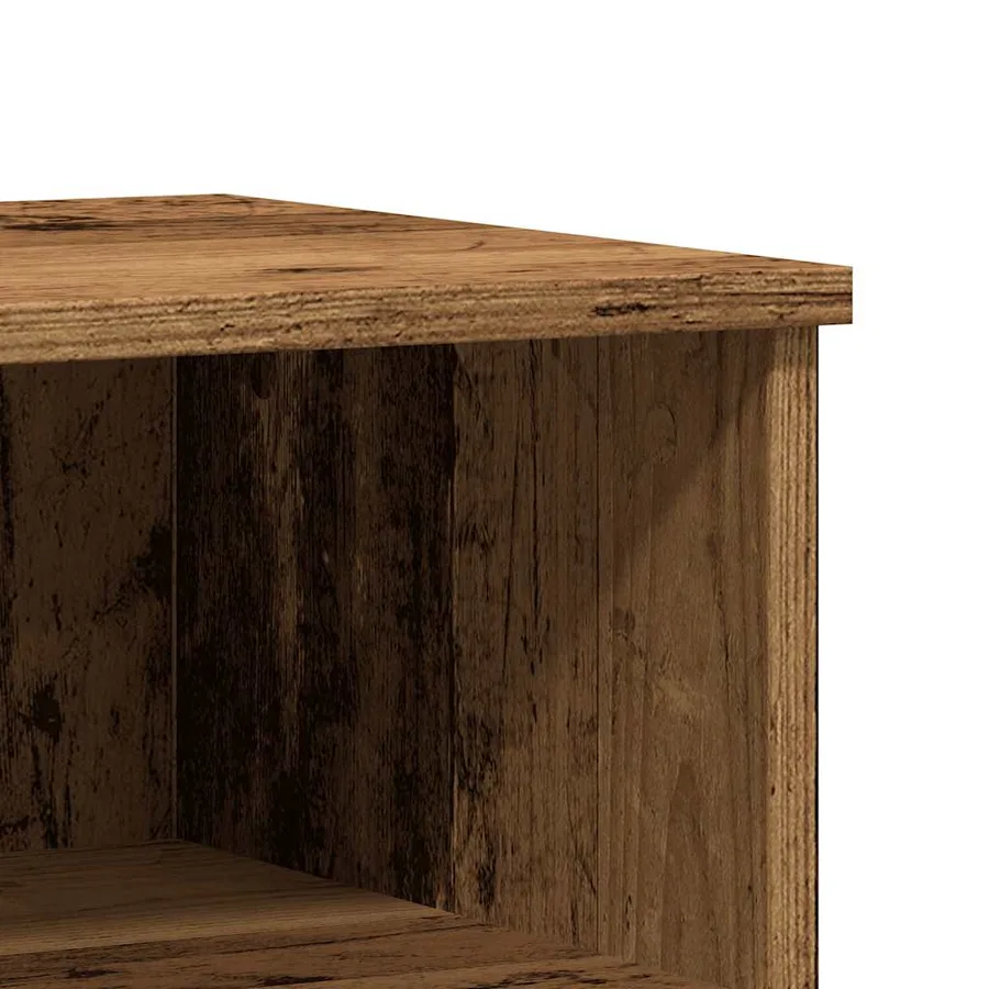 Table de chevet vieux bois 40x35x50 cm bois d’ingénierie - 8