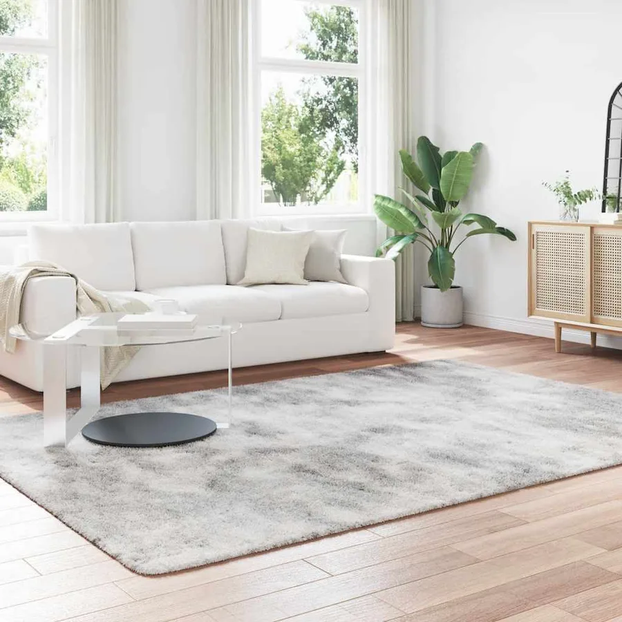Tapis shaggy à poils longs NAVARRA gris argenté 200x290 cm - 3