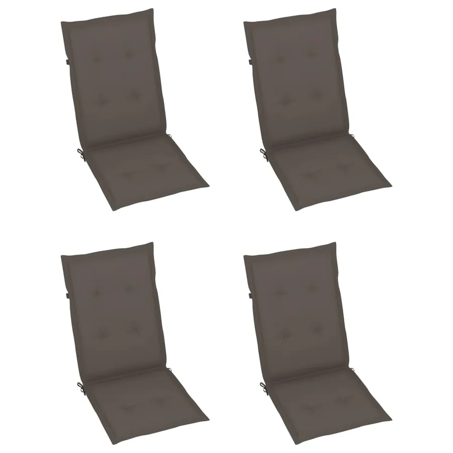 Chaises inclinables de jardin lot de 3 et coussins Bois acacia - 6