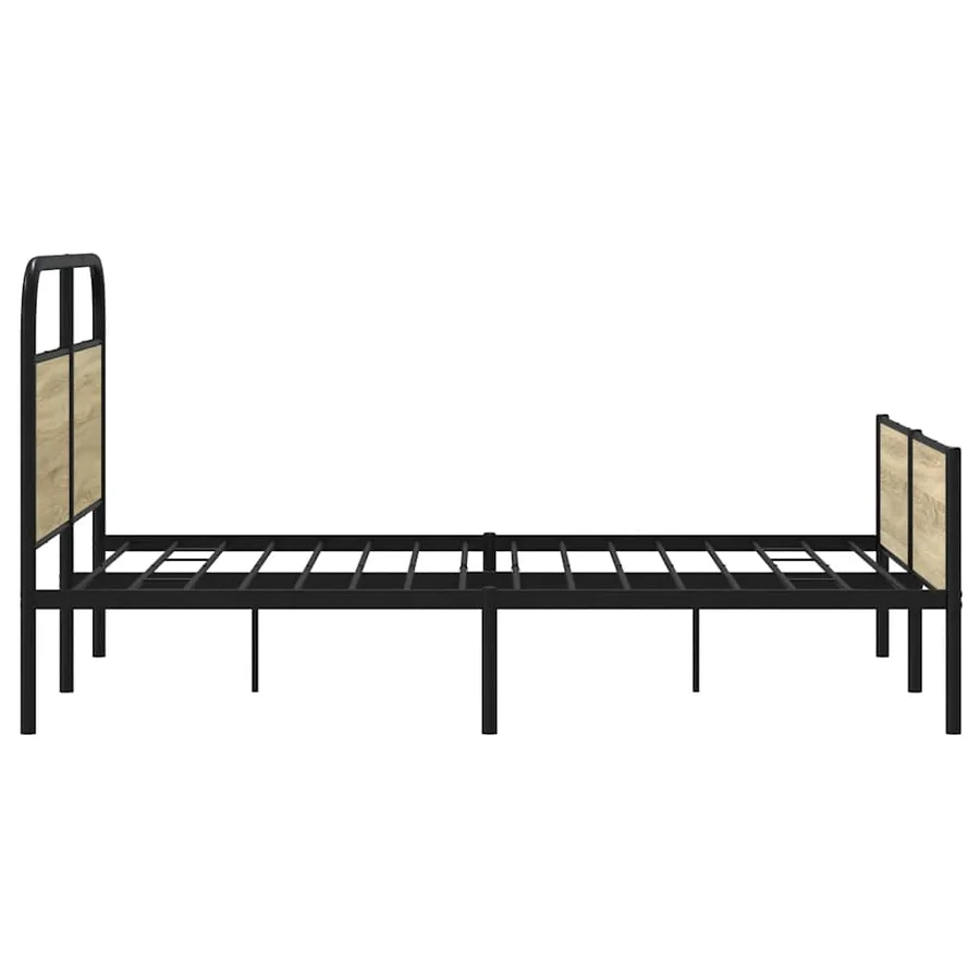 Cadre de lit sans matelas 120x190 cm cm chêne sonoma - 6