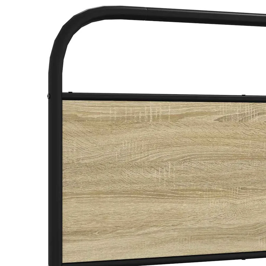 Cadre de lit en métal sans matelas chêne sonoma 180x200 cm - 8