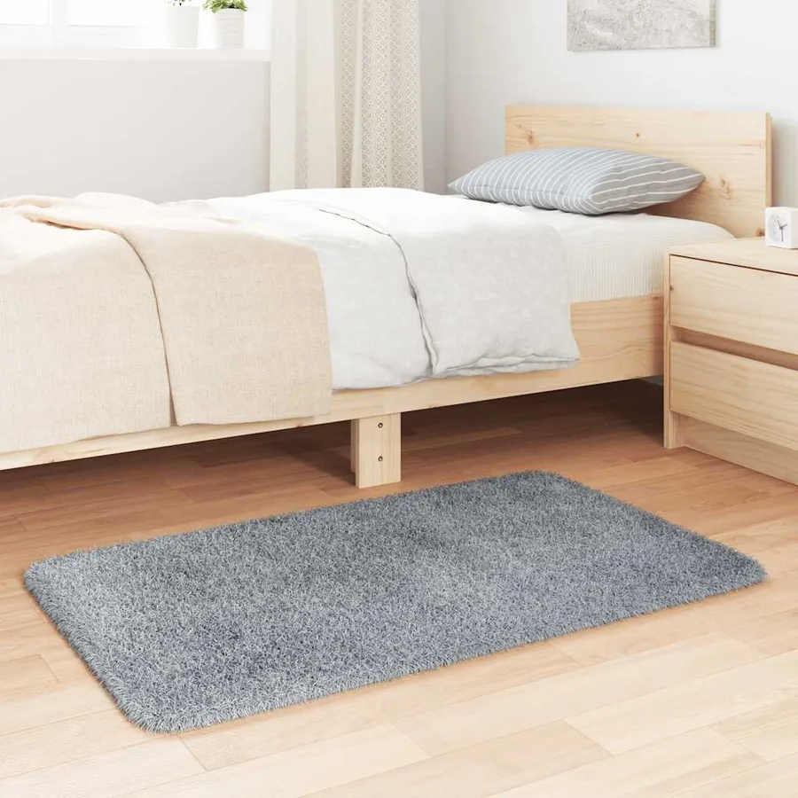 Tapis Shaggy à poils longs NAVARRA gris clair 60x100 cm - 3