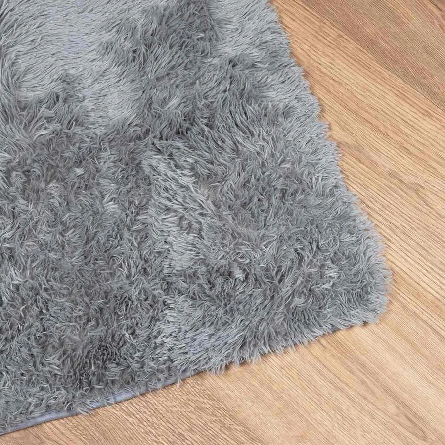 Tapis Shaggy à poils longs NAVARRA gris clair 60x100 cm - 4