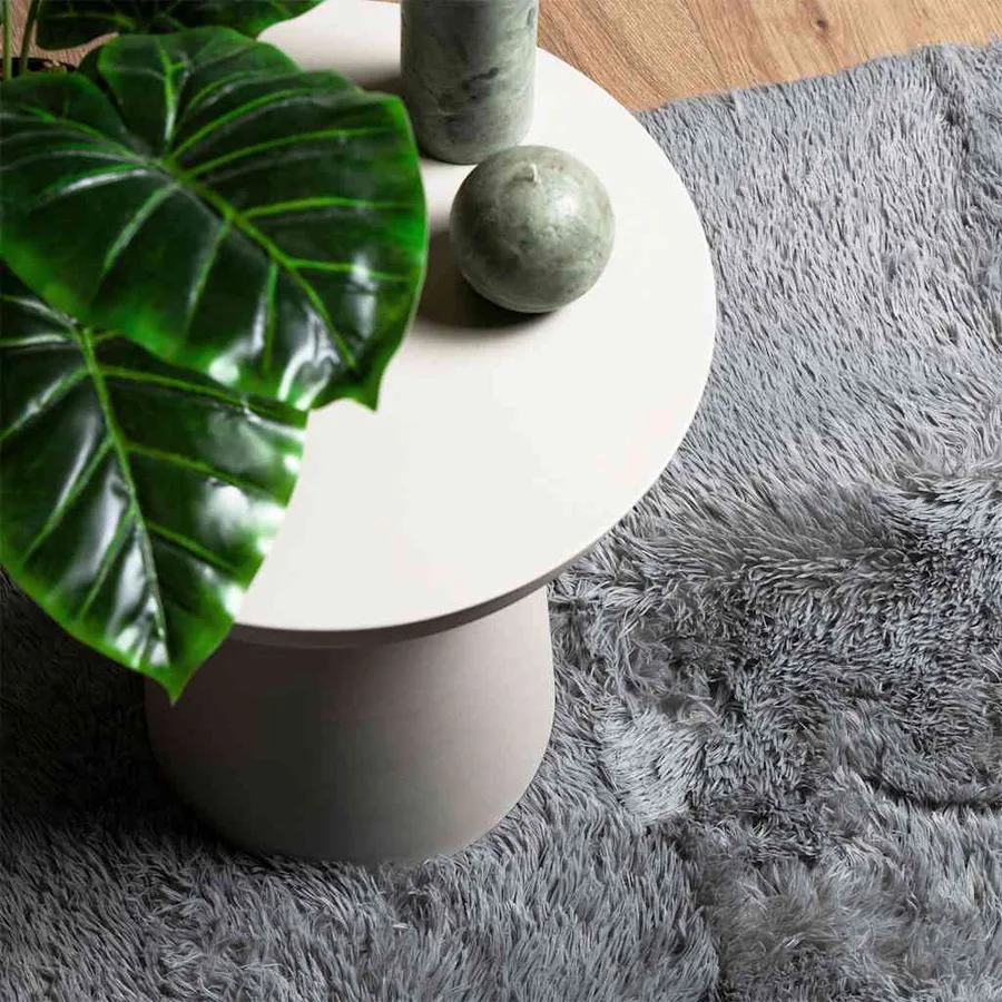 Tapis Shaggy à poils longs NAVARRA gris clair 60x100 cm - 8