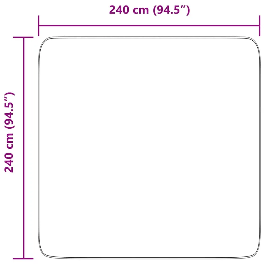 Tapis shaggy à poils longs NAVARRA noir 240x240 cm polyester - 10