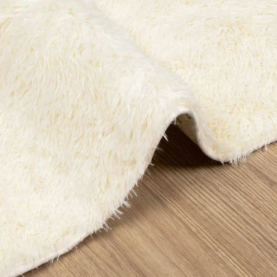Tapis Shaggy à poils longs NAVARRA crème 130x200 cm polyester - 5