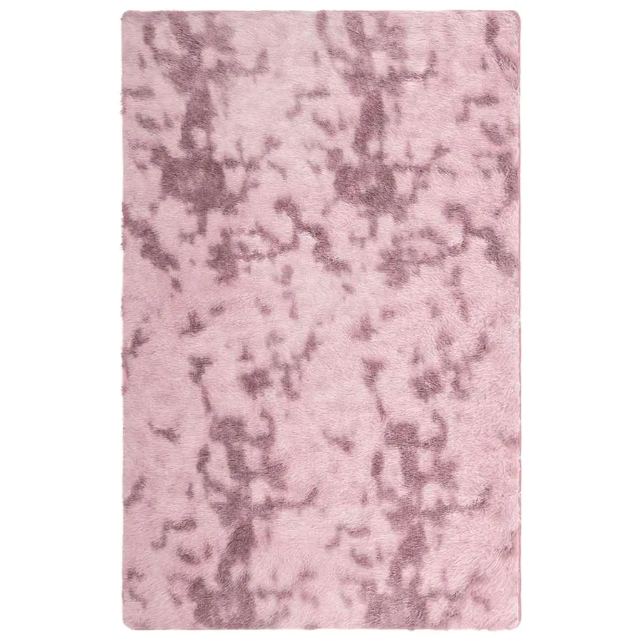 Tapis Shaggy à poils longs NAVARRA rose poudré 130x200 cm - 2