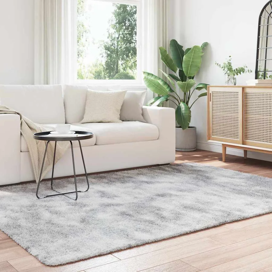 Tapis shaggy à poils longs NAVARRA gris argenté 160x230 cm - 3