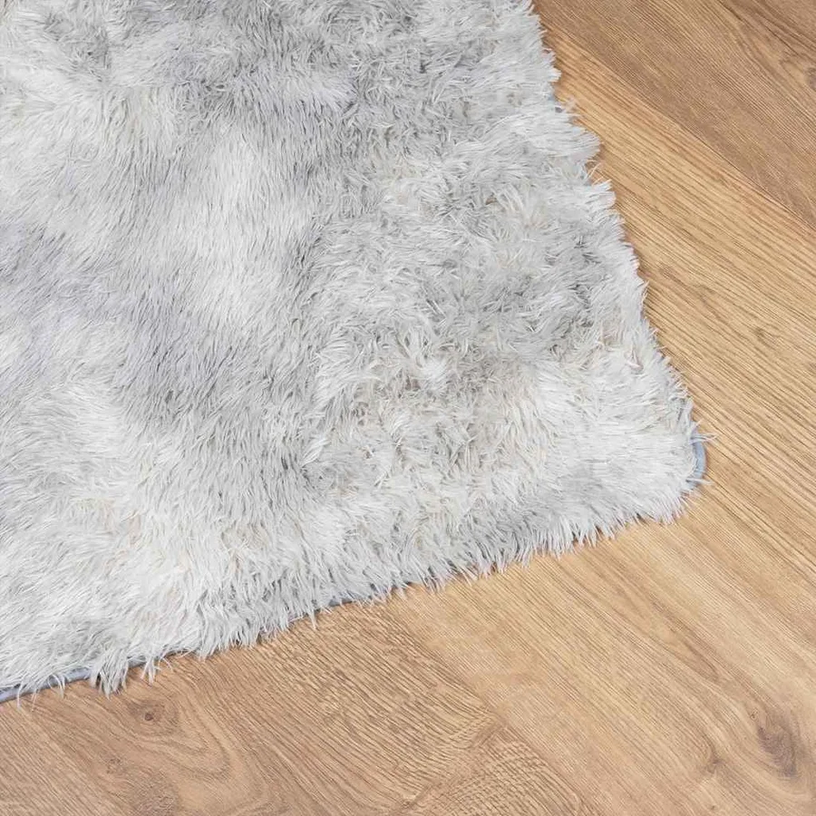 Tapis shaggy à poils longs NAVARRA gris argenté 160x230 cm - 4
