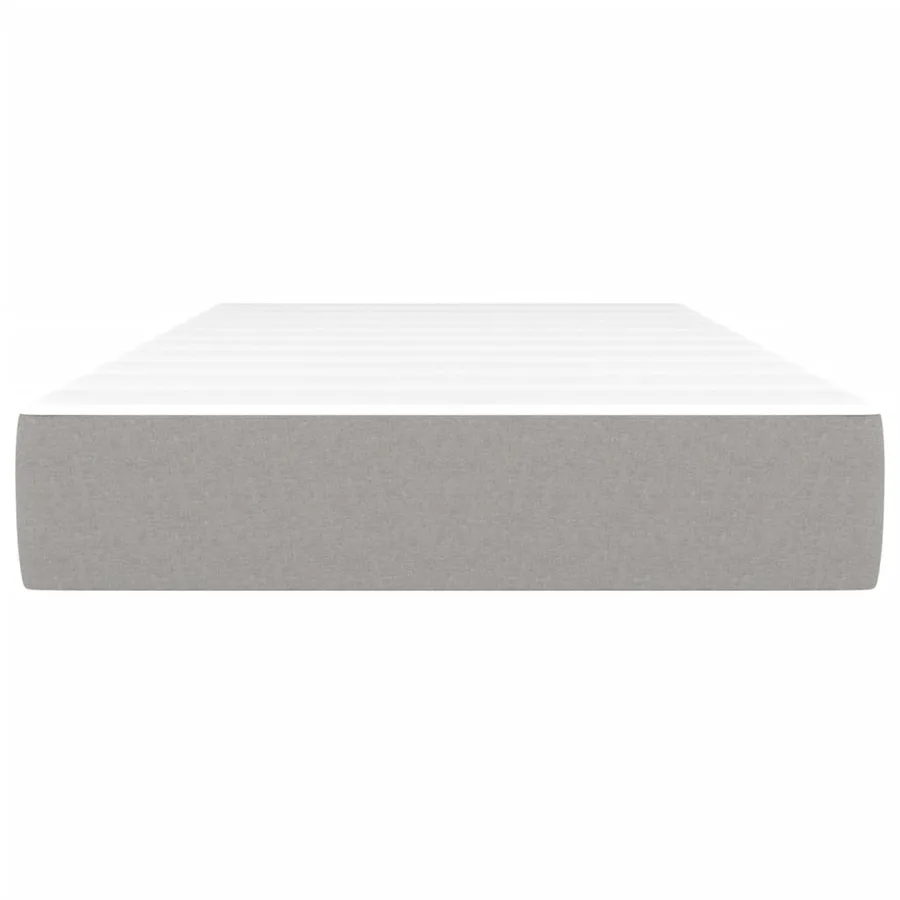 Matelas de lit à ressorts ensachés fermeté moyenne Gris clair 90x200x20cm Tissu - 3