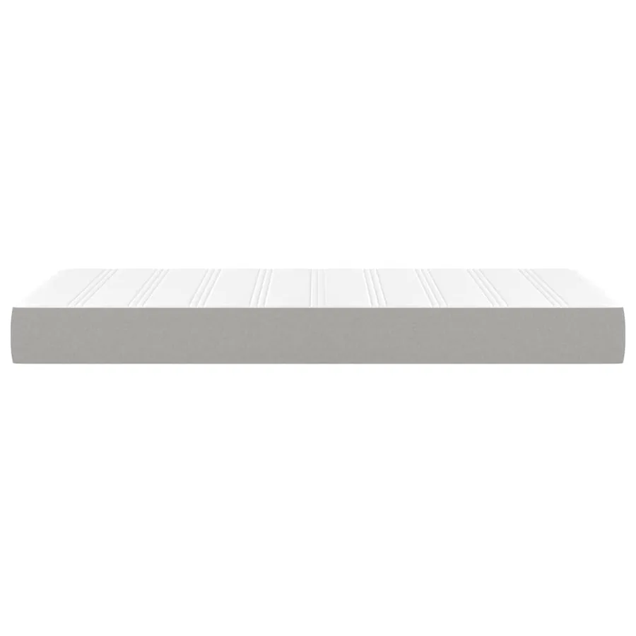 Matelas de lit à ressorts ensachés fermeté moyenne Gris clair 90x200x20cm Tissu - 4