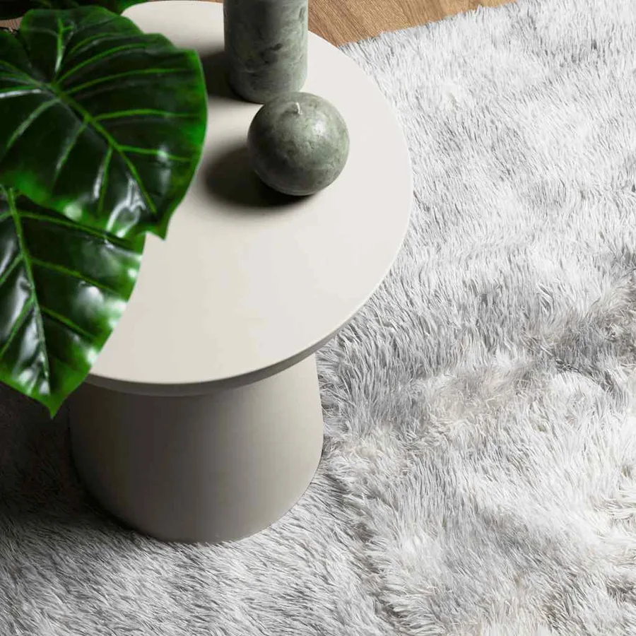 Tapis Shaggy à poils longs NAVARRA gris argenté 60x100 cm - 8
