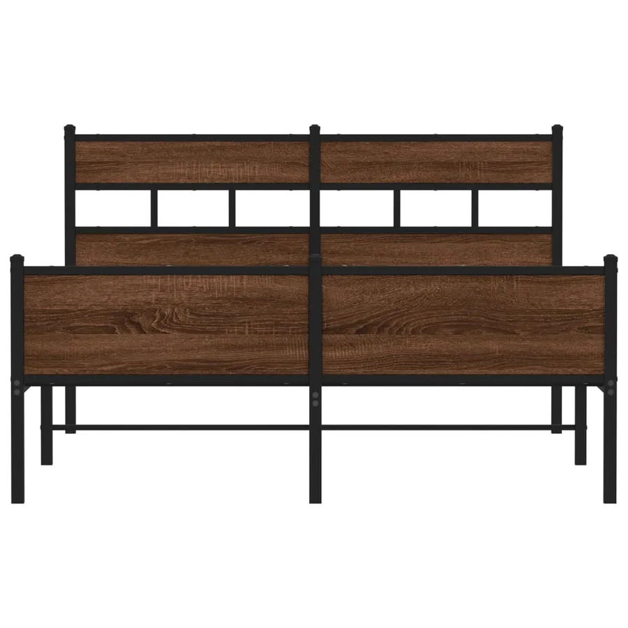 Cadre de lit sans matelas chêne marron 140x200 cm - 4