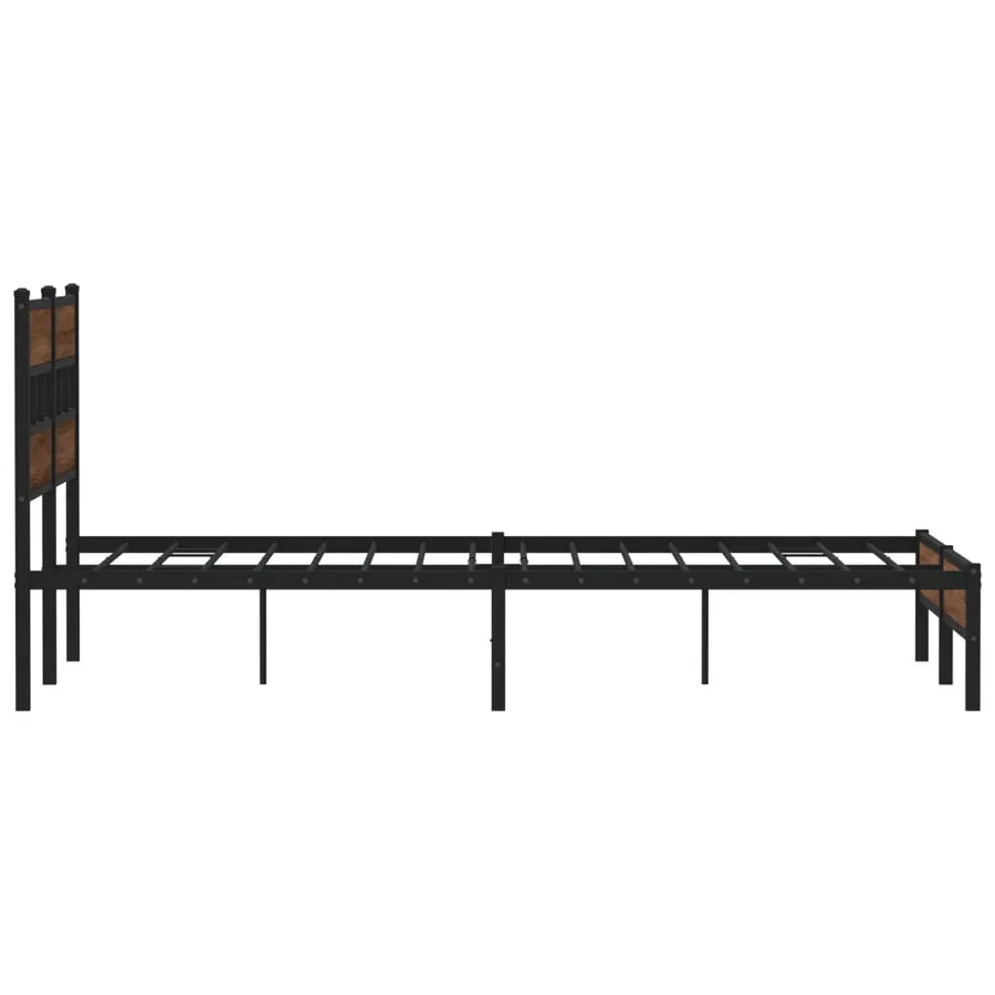 Cadre de lit sans matelas chêne marron 137x190 cm - 5