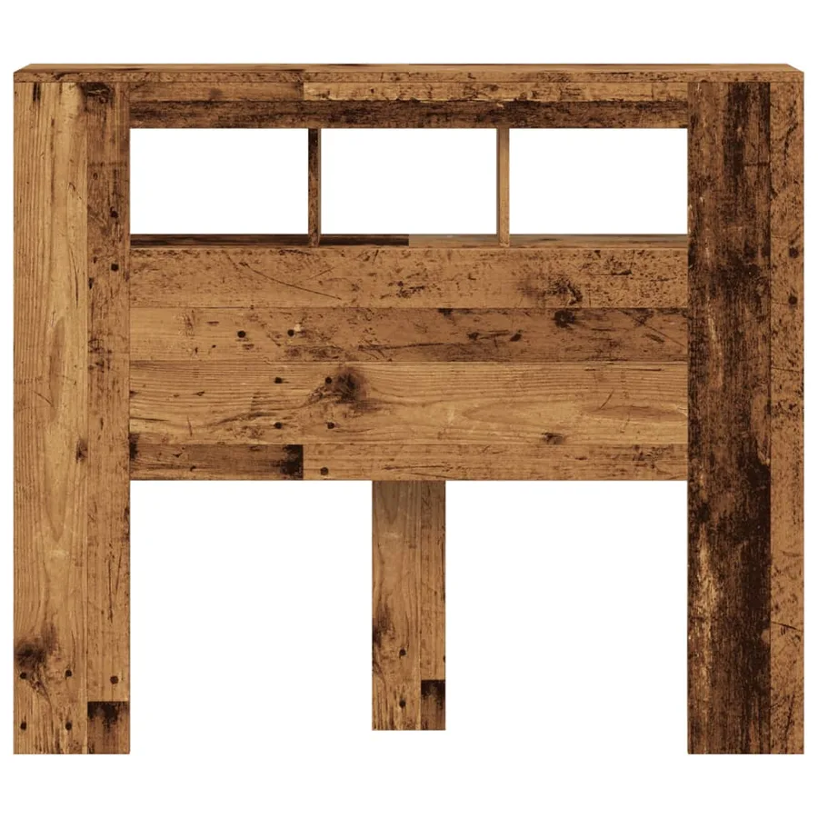 Tête de lit à LED vieux bois 120x18,5x103,5cm bois d'ingénierie - 5