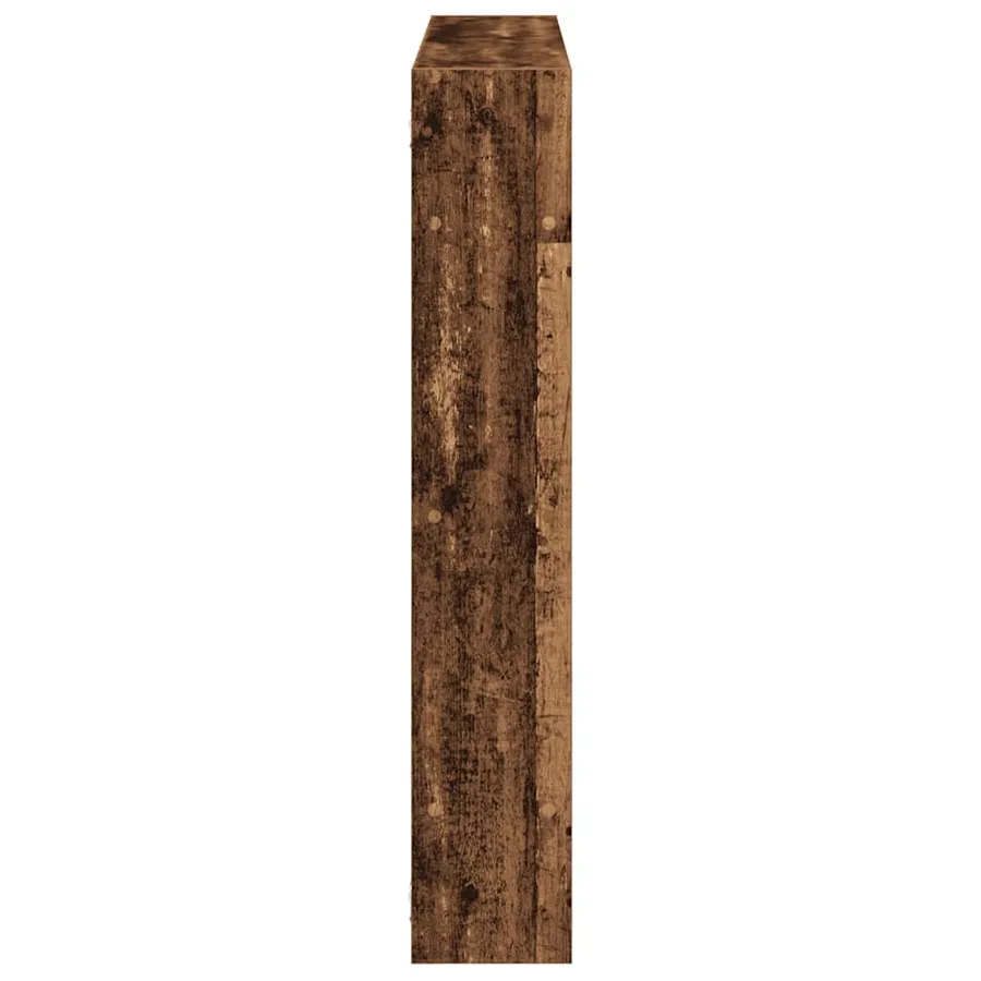 Étagère cube murale 7 compartiments vieux bois bois ingénierie - 5