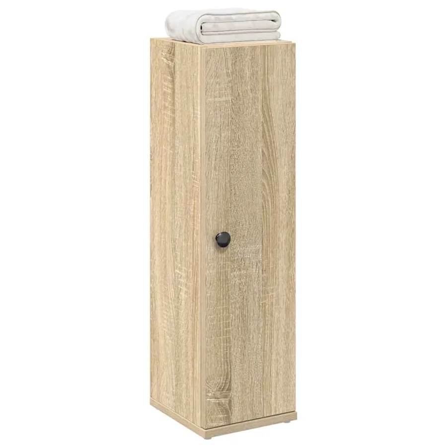 Meuble de salle de bain avec porte-rouleau chêne sonoma