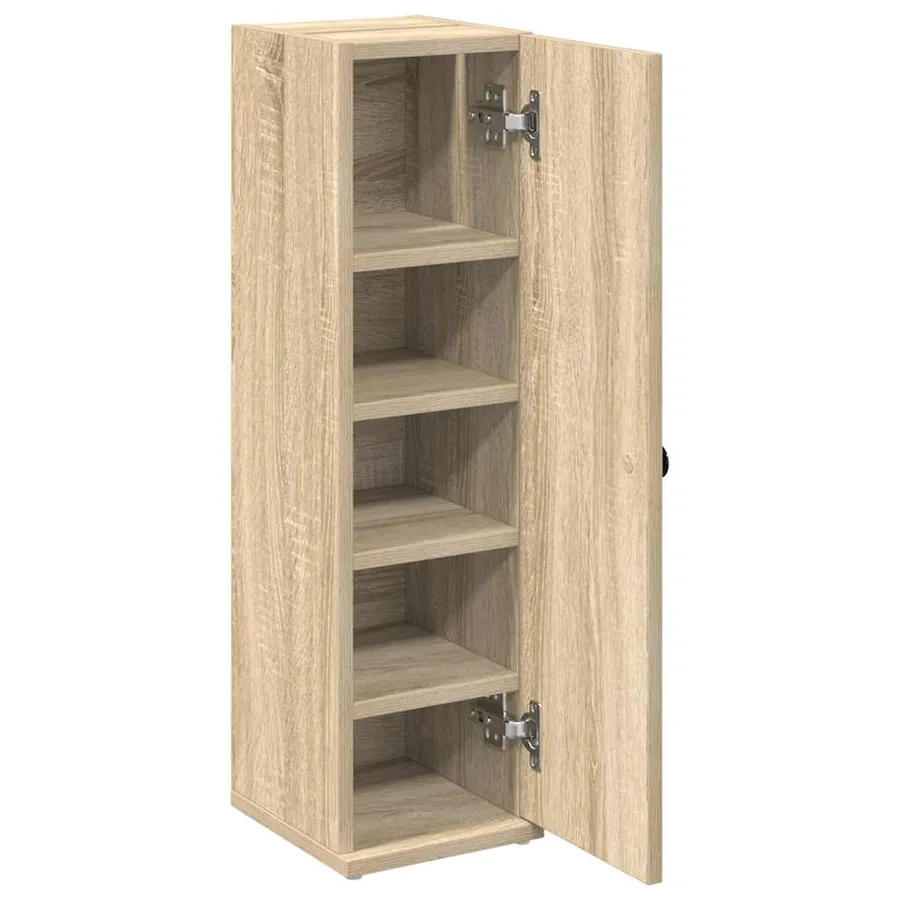 Meuble de salle de bain avec porte-rouleau chêne sonoma - 5