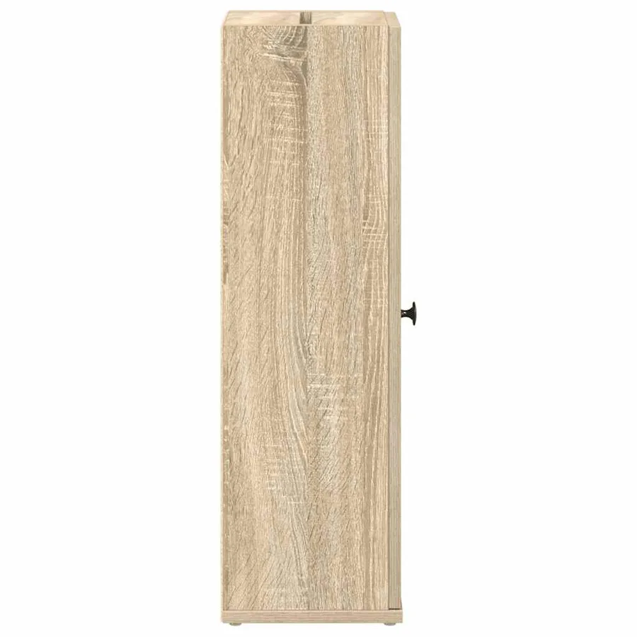 Meuble de salle de bain avec porte-rouleau chêne sonoma - 6