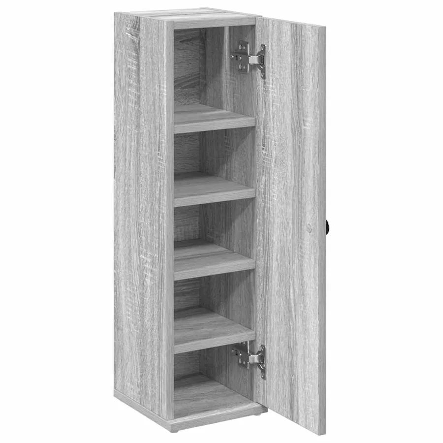 Meuble de salle de bain avec porte-rouleau sonoma gris - 5