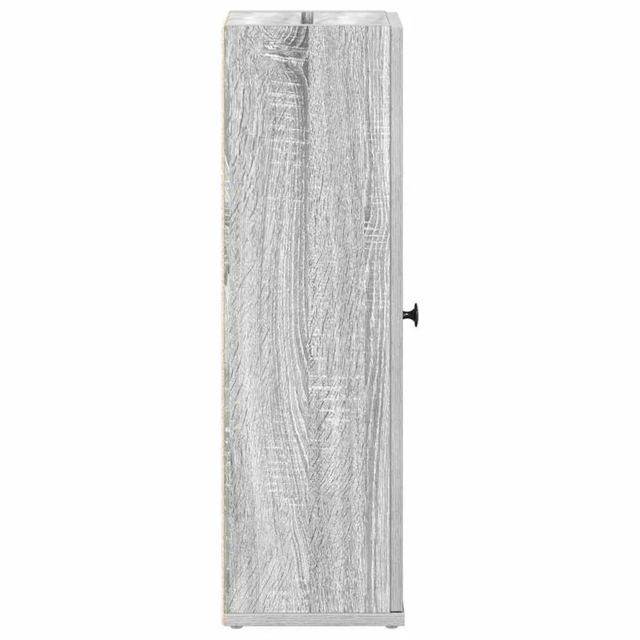 Meuble de salle de bain avec porte-rouleau sonoma gris - 6