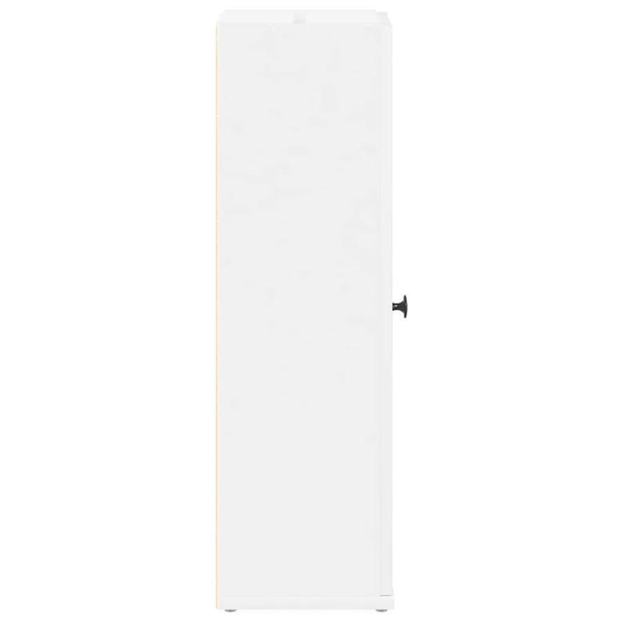 Meuble de salle de bain avec porte-rouleau blanc 20,5x22x72 cm - 6