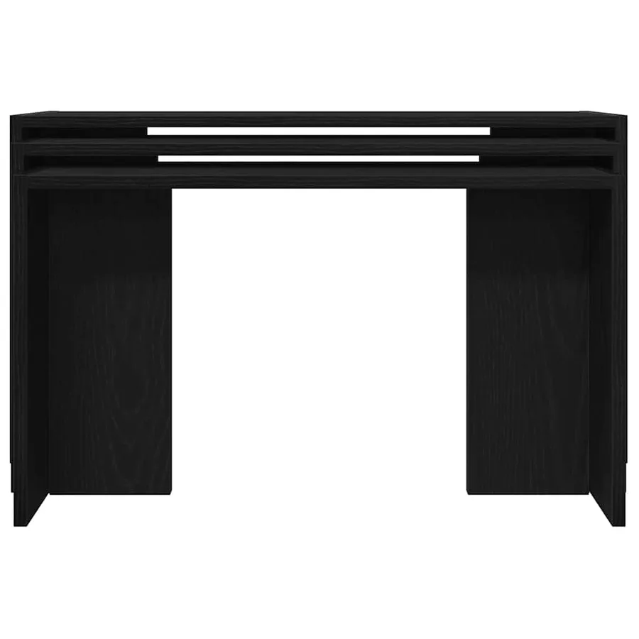 Tables gigognes 3 pcs noir bois d'ingénierie - 4