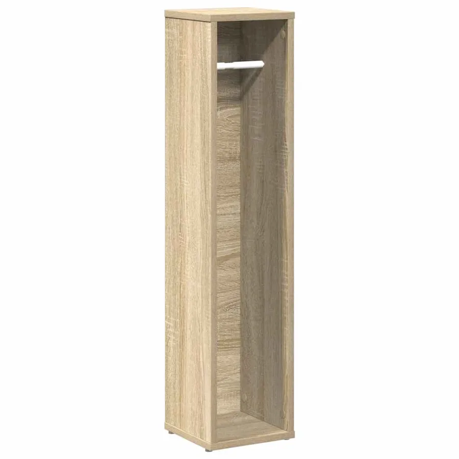 Meuble de salle de bain avec porte-rouleau chêne sonoma - 2