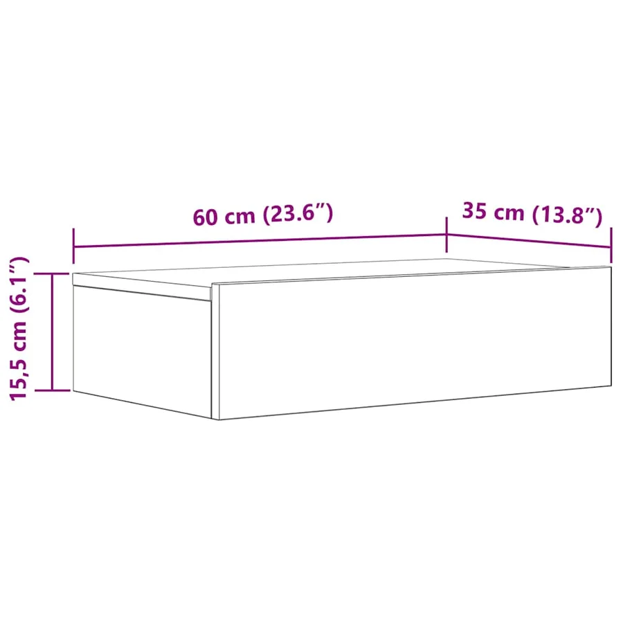 Meuble TV avec éclairages LED chêne artisanal 60x35x15,5 cm - 16