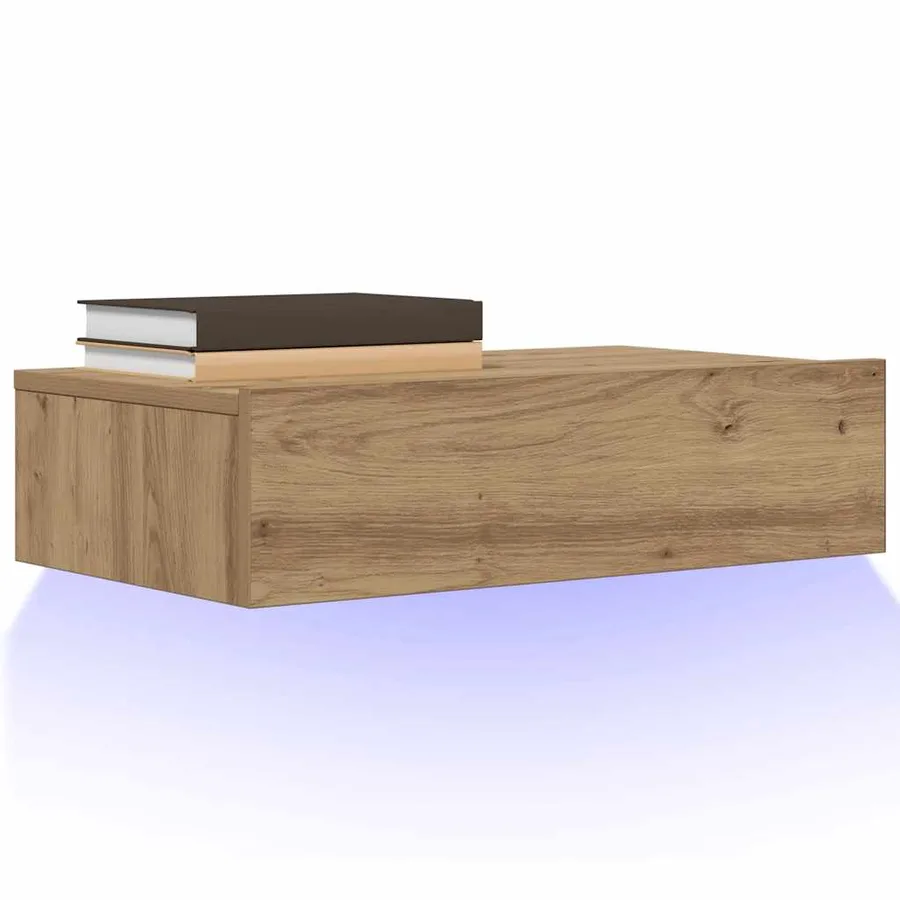 Meuble TV avec éclairages LED chêne artisanal 60x35x15,5 cm - 5