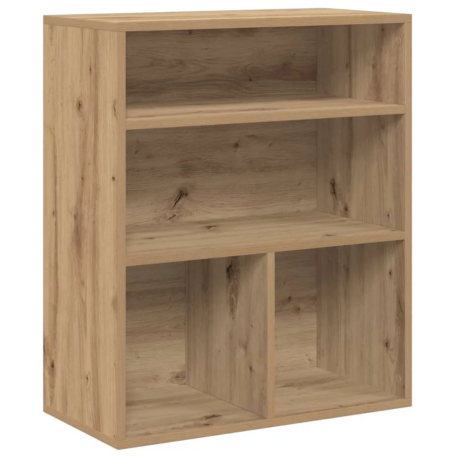 Bibliothèque chêne artisanal 60x30x71,5 cm bois d'ingénierie - 2