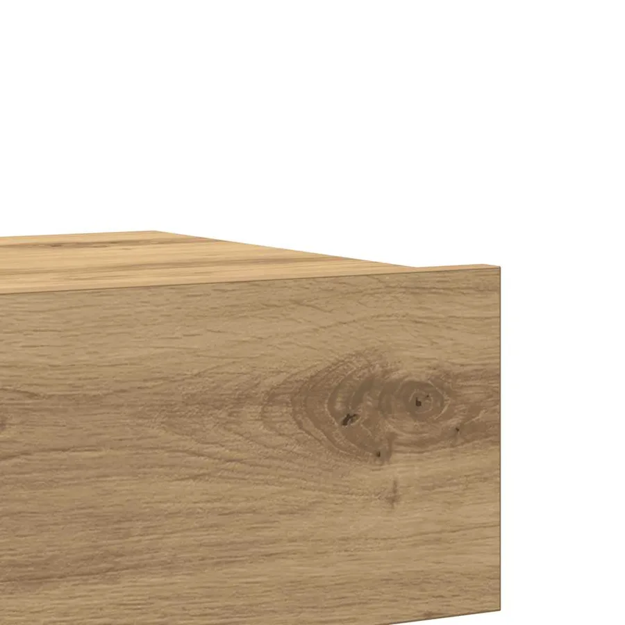 Table de chevet chêne artisanal 60x35 cm bois d’ingénierie - 11