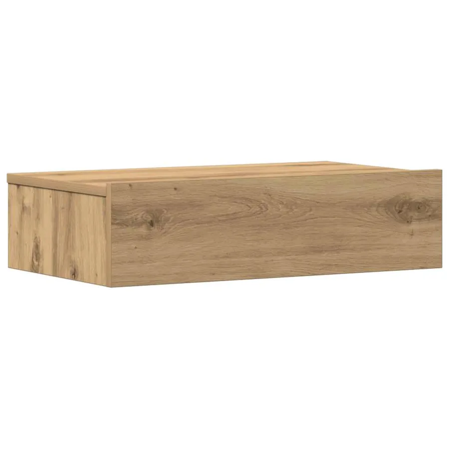 Table de chevet chêne artisanal 60x35 cm bois d’ingénierie - 6